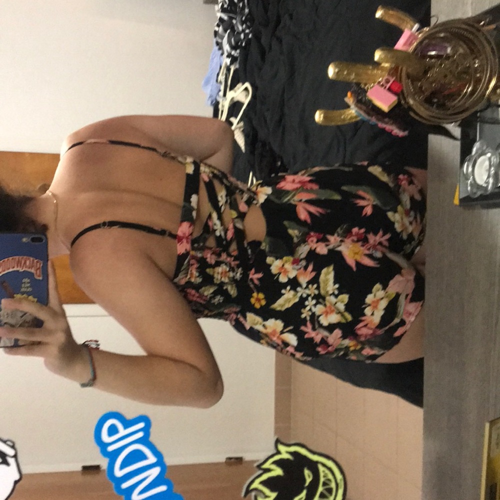 Romper with crossed back